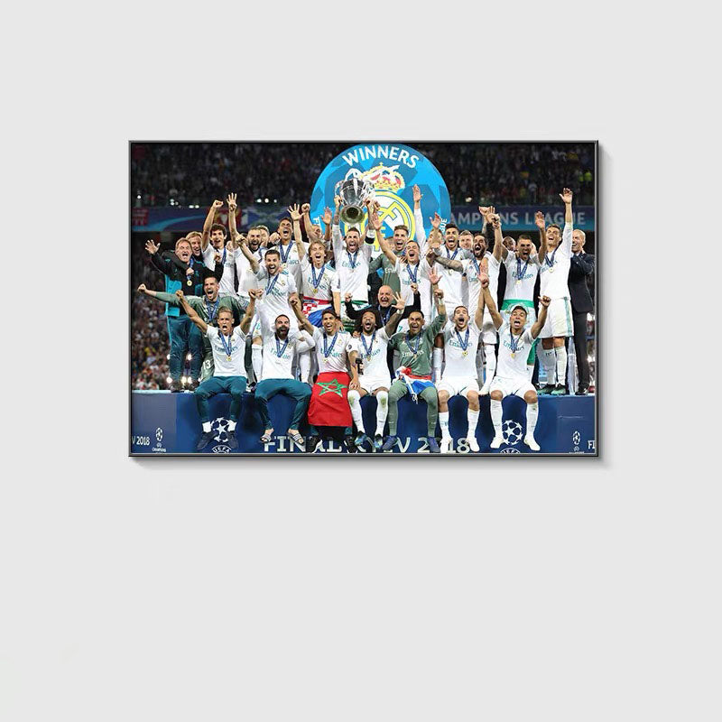 Real Madrid WALL ART - Crystal Porcelain Painting - Aluminum Frame