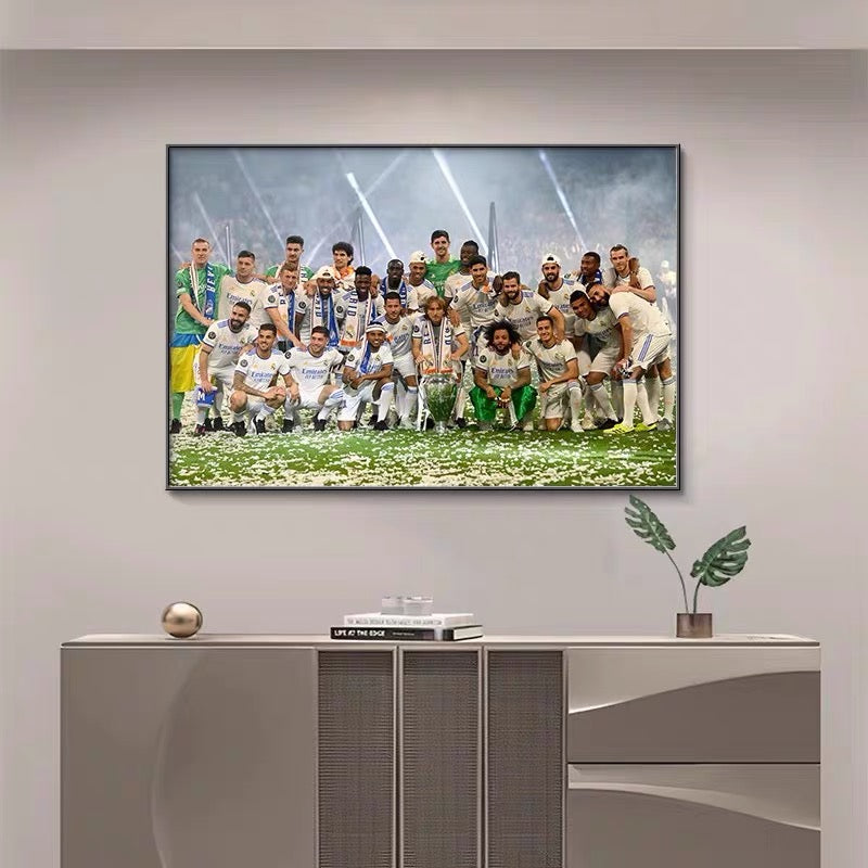 Real Madrid WALL ART - Crystal Porcelain Painting - Aluminum Frame