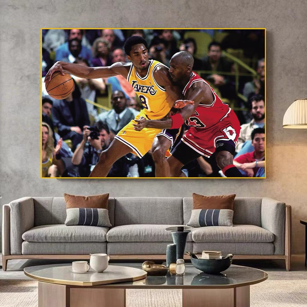 Jordan 🏀 & Kobe 🐍 | Free-Throw Line Dunk Wall Art