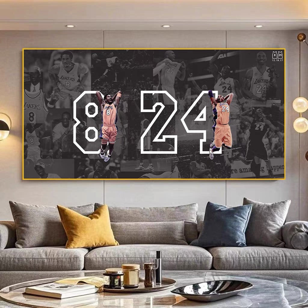 Kobe Bryant 🐍 Lakers Wall Art – Inspirational Basketball Poster for Living Room & Bedroom Decor