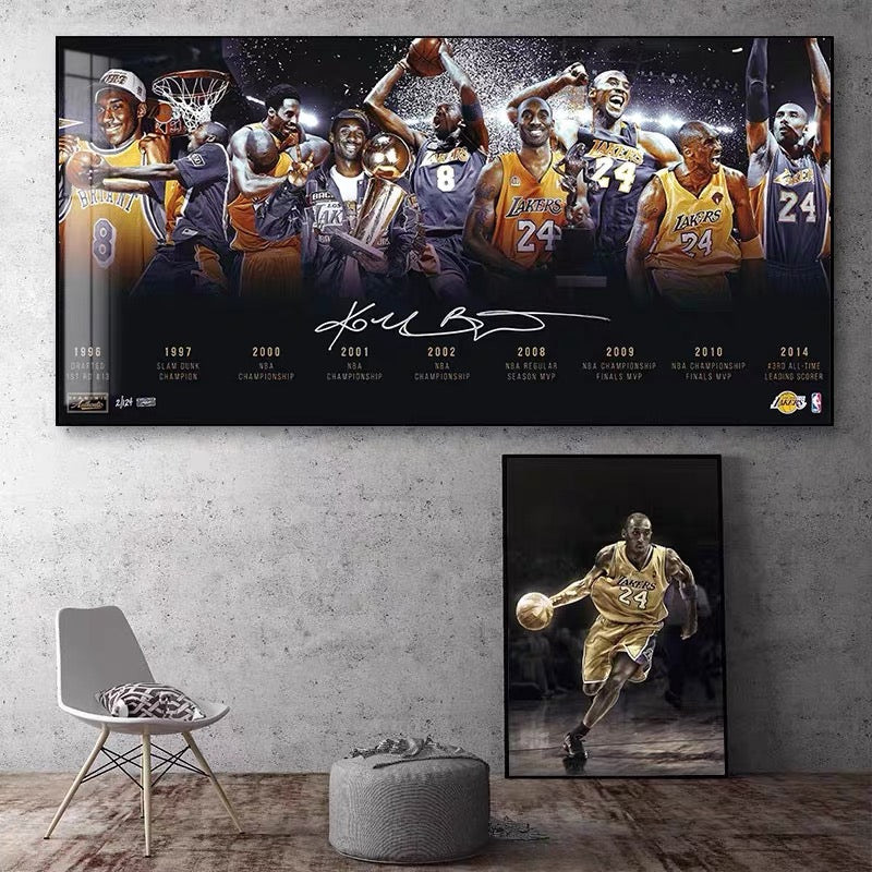 Kobe Bryant 🐍 Lakers Wall Art – Inspirational Basketball Poster for Living Room & Bedroom Decor