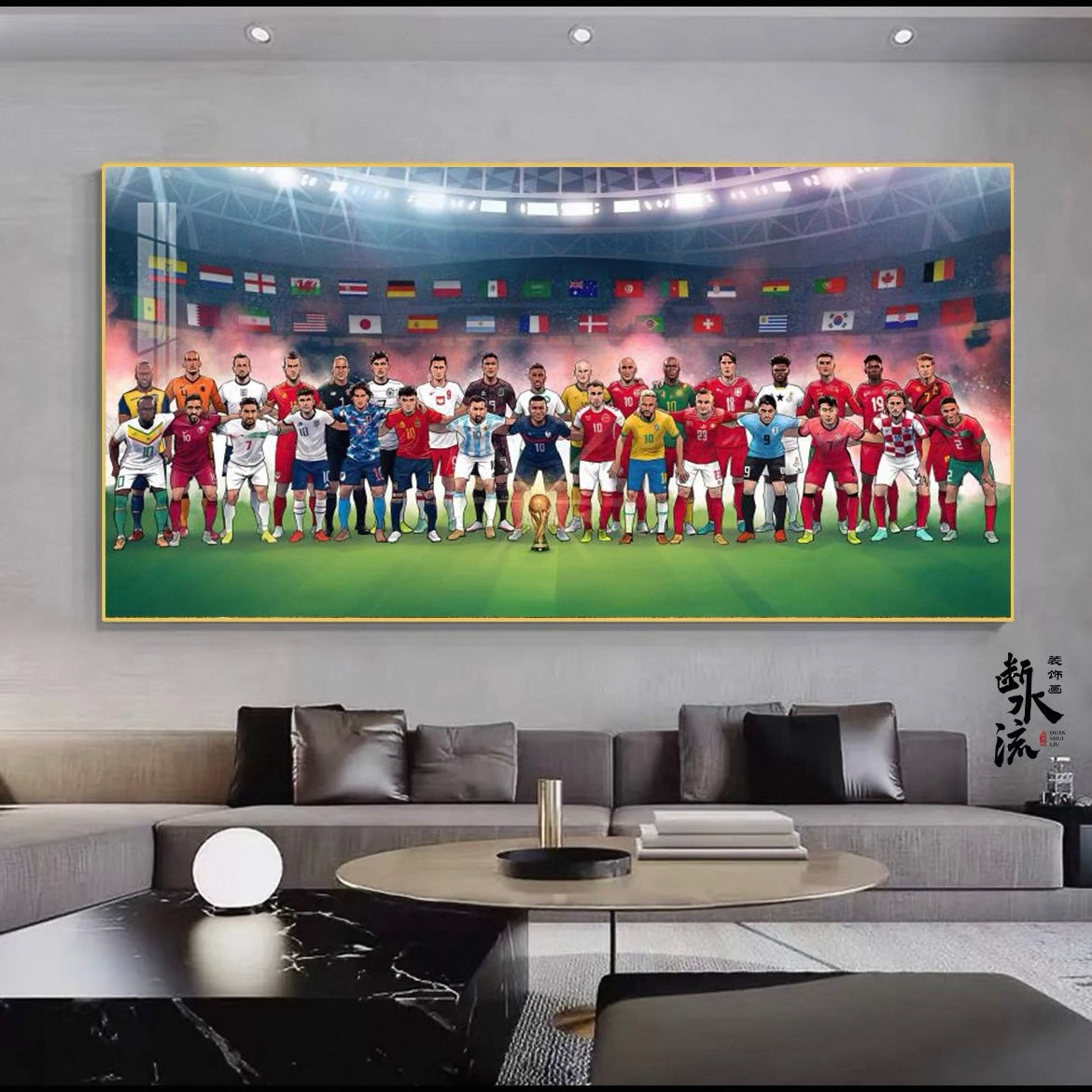 2026 FIFA World Cup Superstars Poster – Messi & Ronaldo Football Legends Wall Art
