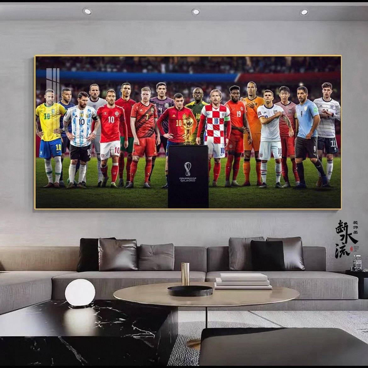 2026 FIFA World Cup Superstars Poster – Messi & Ronaldo Football Legends Wall Art