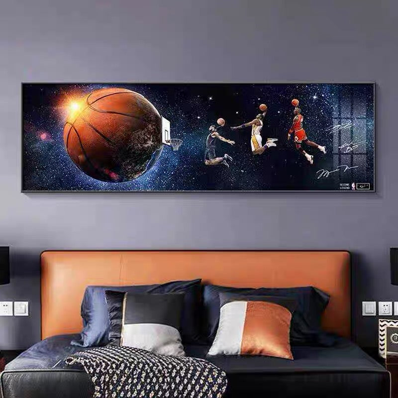 Jordan🐐Kobe🐍James👑 Horizontal 3:1 WallArt