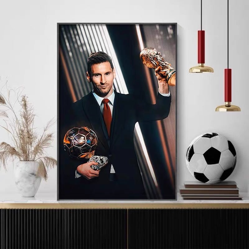 Lionel Messi 8 Ballon d'Or - Vertical 2:3 WallArt