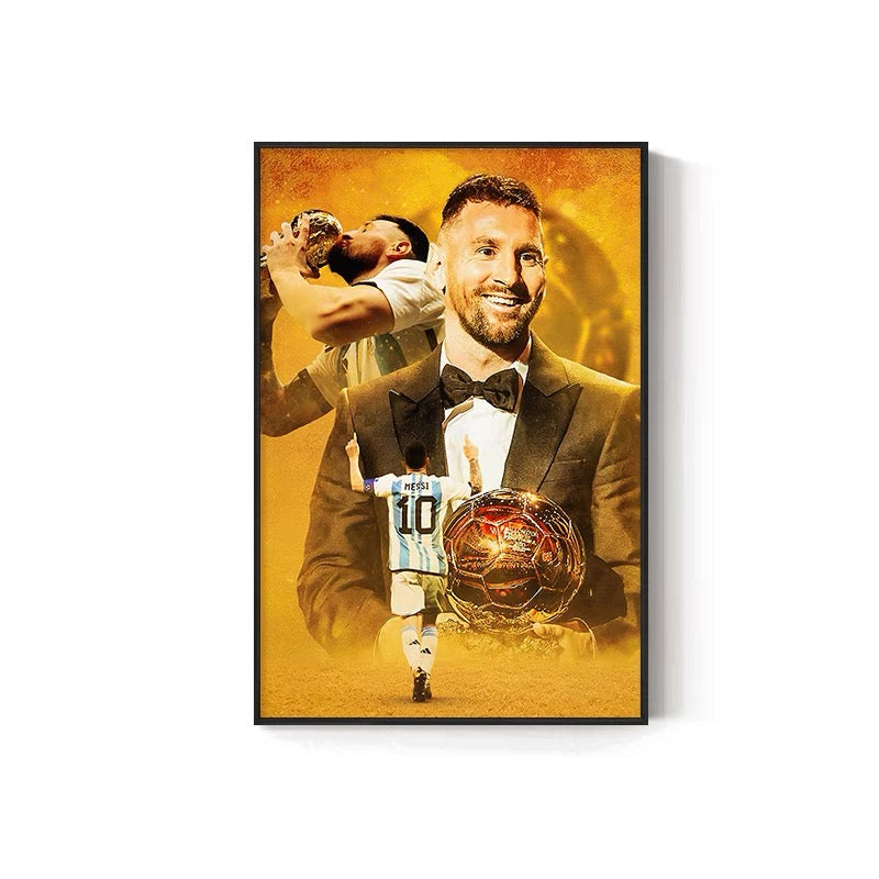 Lionel Messi 8 Ballon d'Or - Vertical 2:3 WallArt