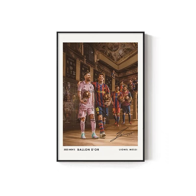 Lionel Messi 8 Ballon d'Or - Vertical 2:3 WallArt