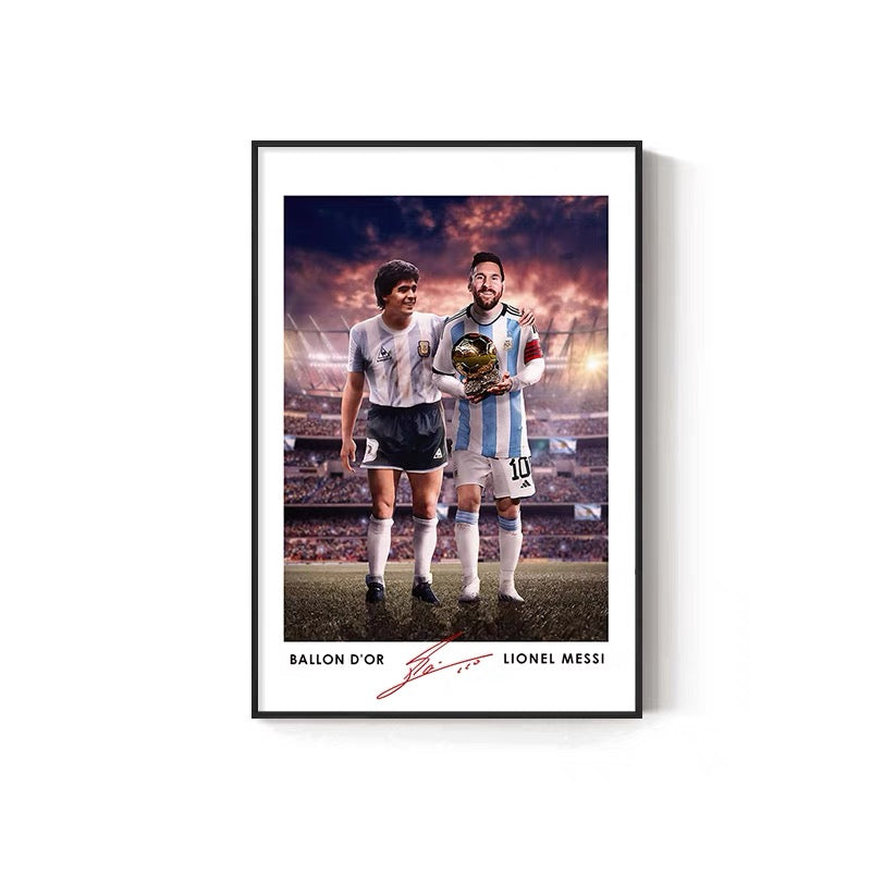 Lionel Messi 8 Ballon d'Or - Vertical 2:3 WallArt