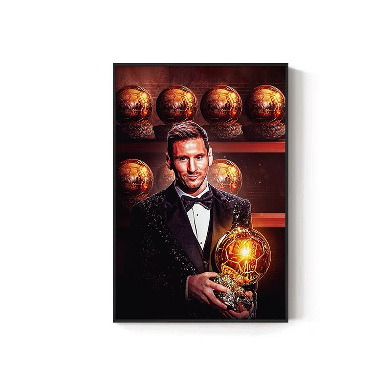 Lionel Messi 8 Ballon d'Or - Vertical 2:3 WallArt