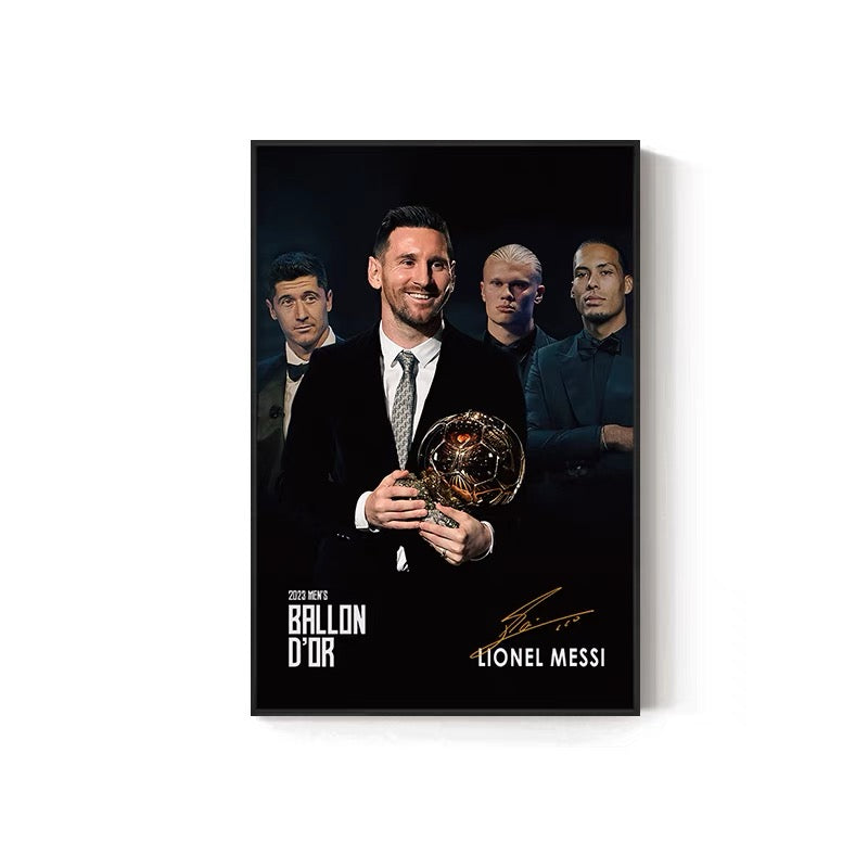 Lionel Messi 8 Ballon d'Or - Vertical 2:3 WallArt