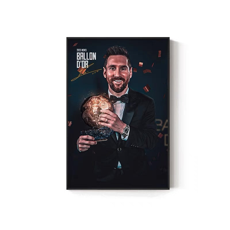 Lionel Messi 8 Ballon d'Or - Vertical 2:3 WallArt