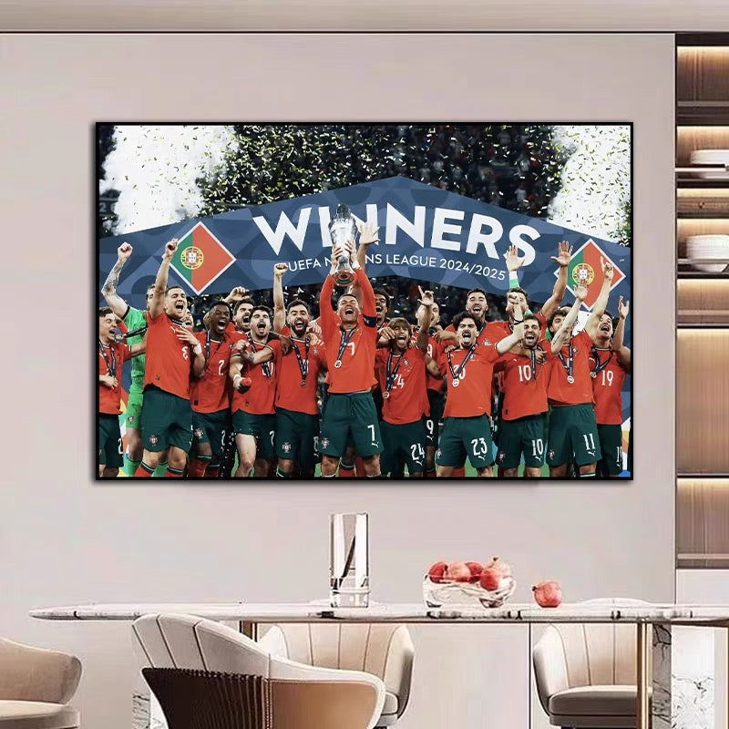 Cristiano Ronaldo – 2025 Nations League Champion with Portugal 🇵🇹 2:3 WallArt
