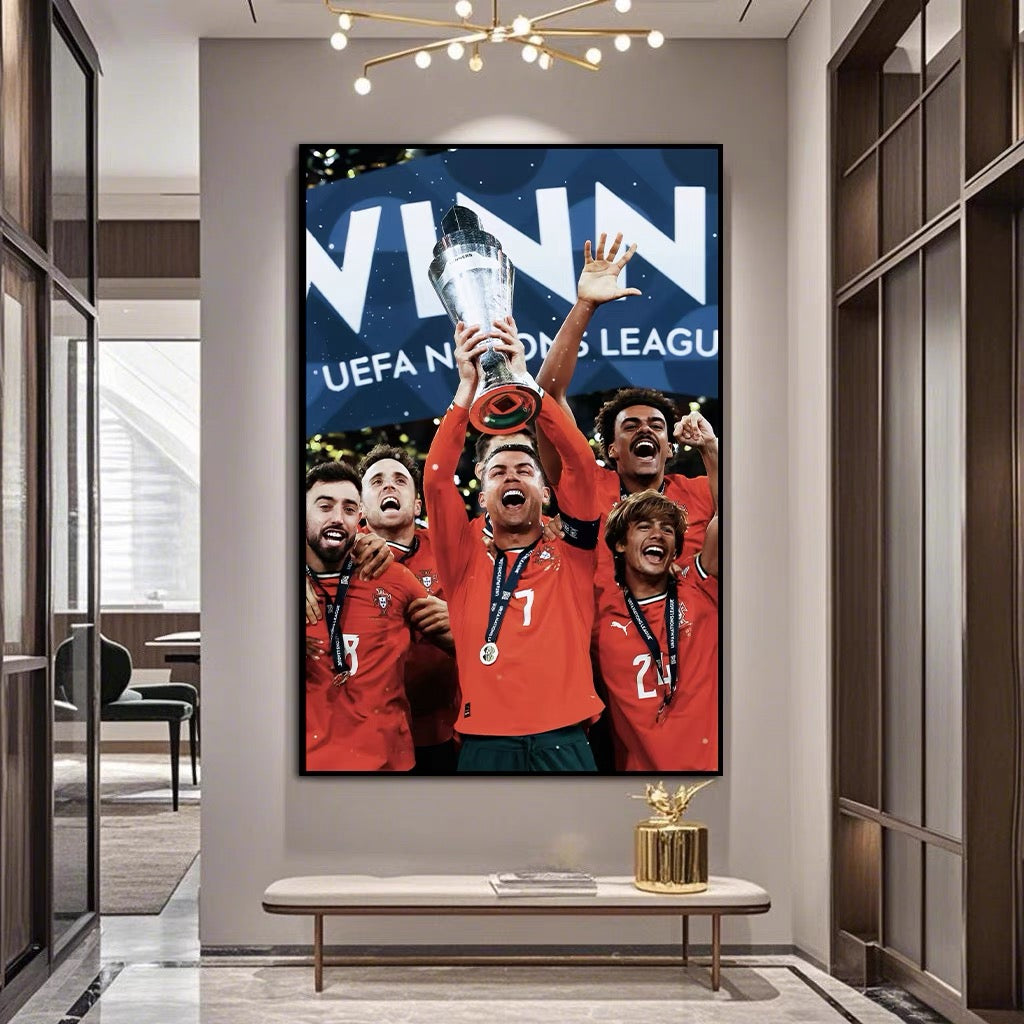 Cristiano Ronaldo – 2025 Nations League Champion with Portugal 🇵🇹 2:3 WallArt