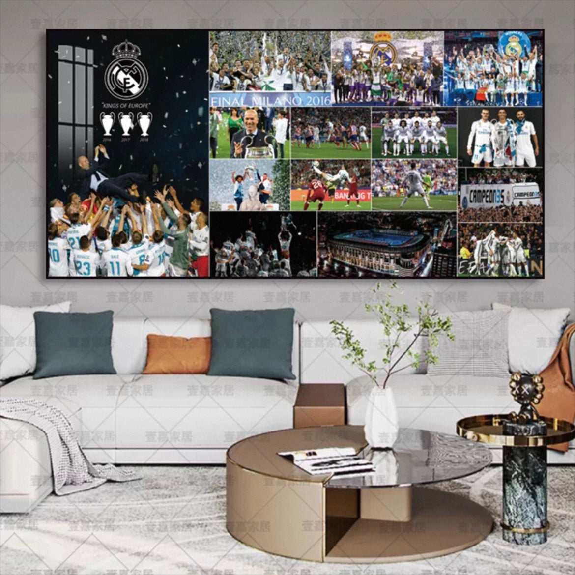 Real Madrid - Barcelona - Manchester City - Manchester United - Arsenal WallArt