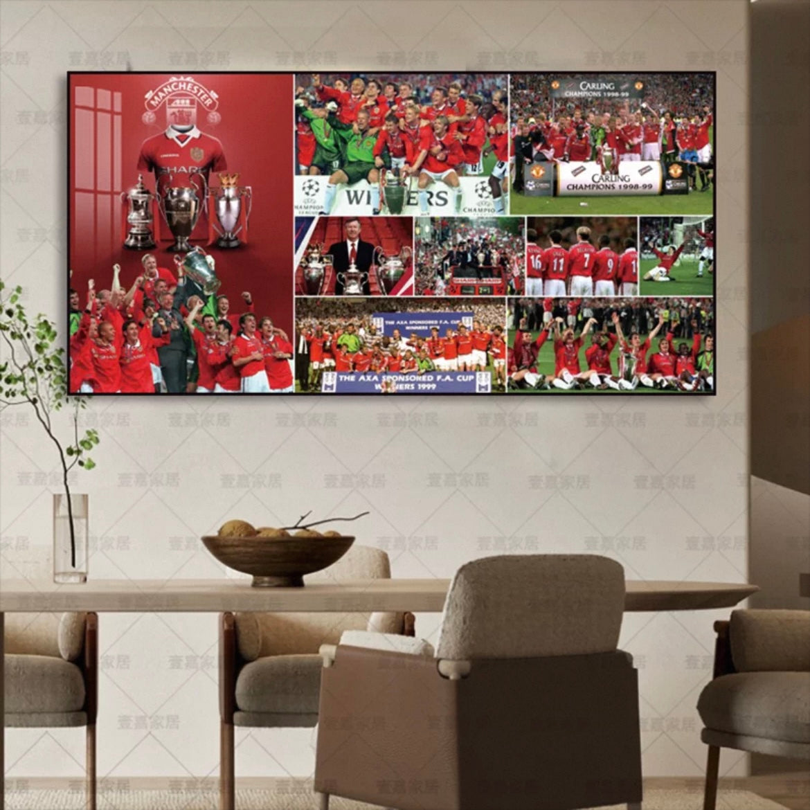 Real Madrid - Barcelona - Manchester City - Manchester United - Arsenal WallArt
