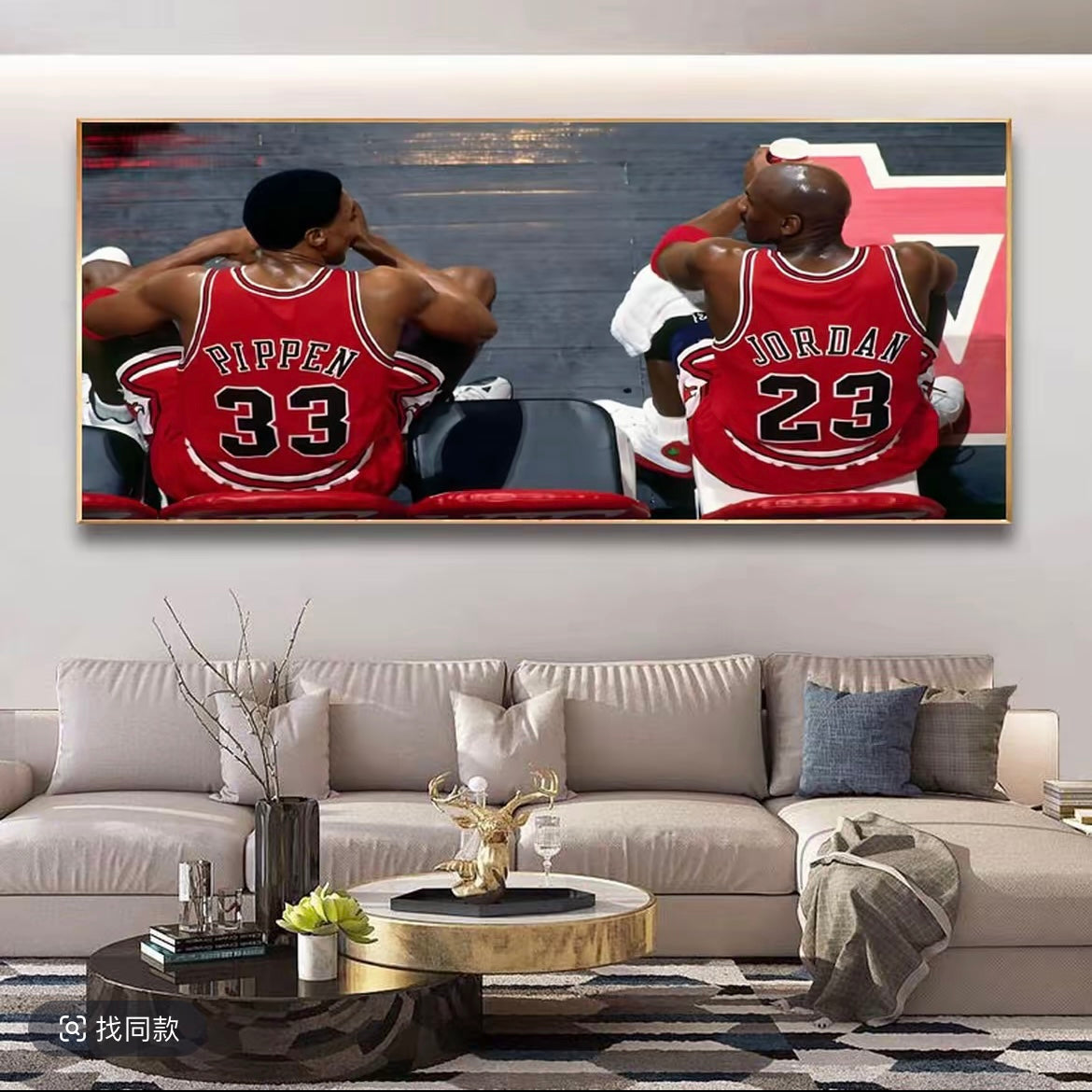 Michael Jordan × Kobe Bryant Wall Art – Basketball Legends Tribute Poster | Iconic Moments Collection