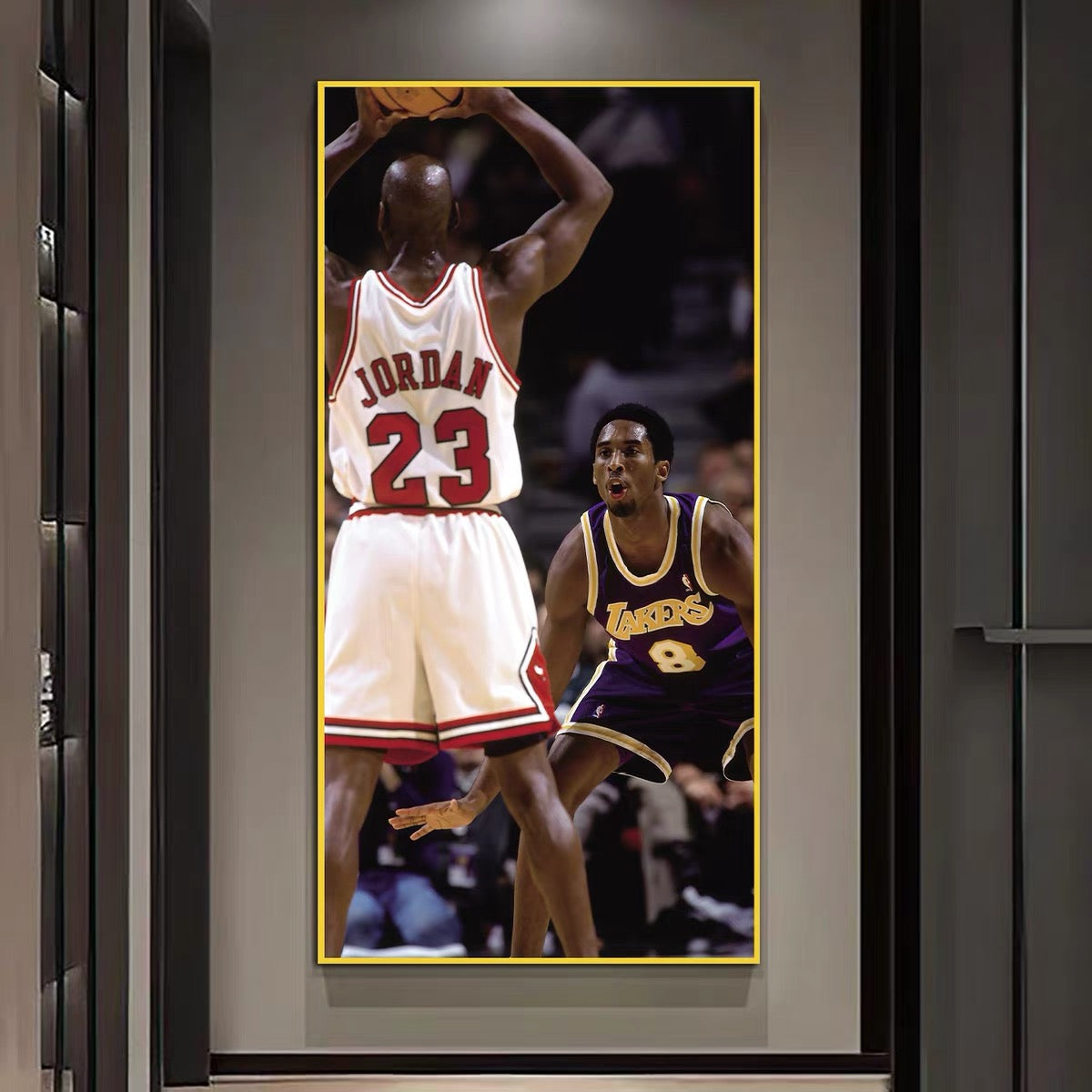 Kobe Bryant × Michael Jordan Wall Art – Basketball Legends Tribute Poster | Iconic Moments Collection