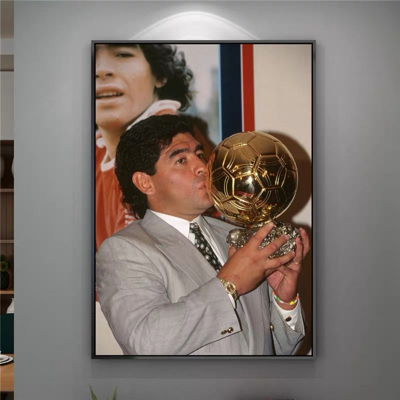 Diego Maradona 1986 World Cup Champion Poster – Argentina Football Legend Wall Art
