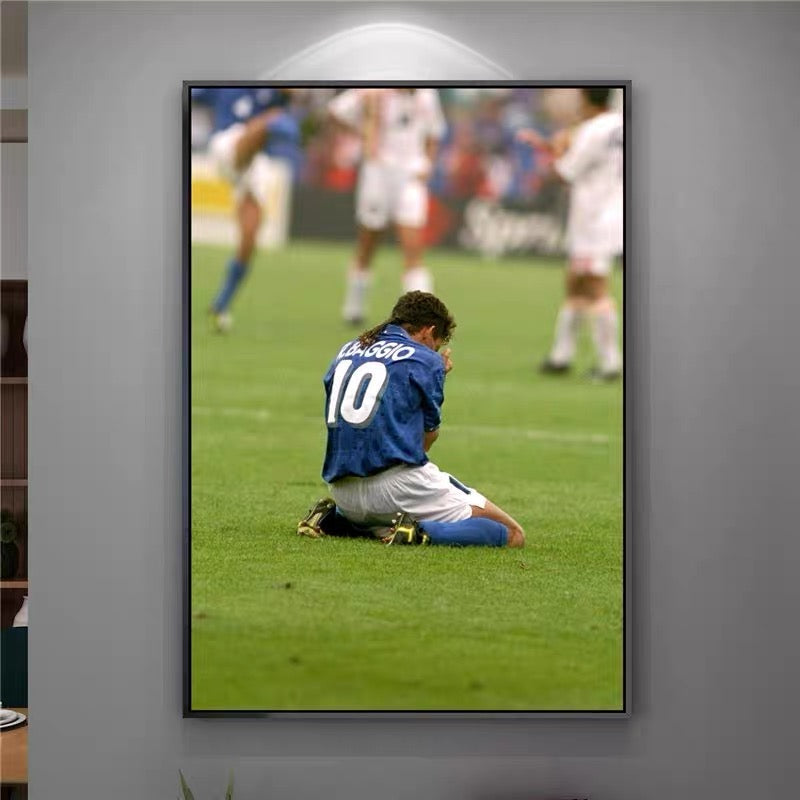 Football Legends Wall Art – Roberto Baggio Soccer Star