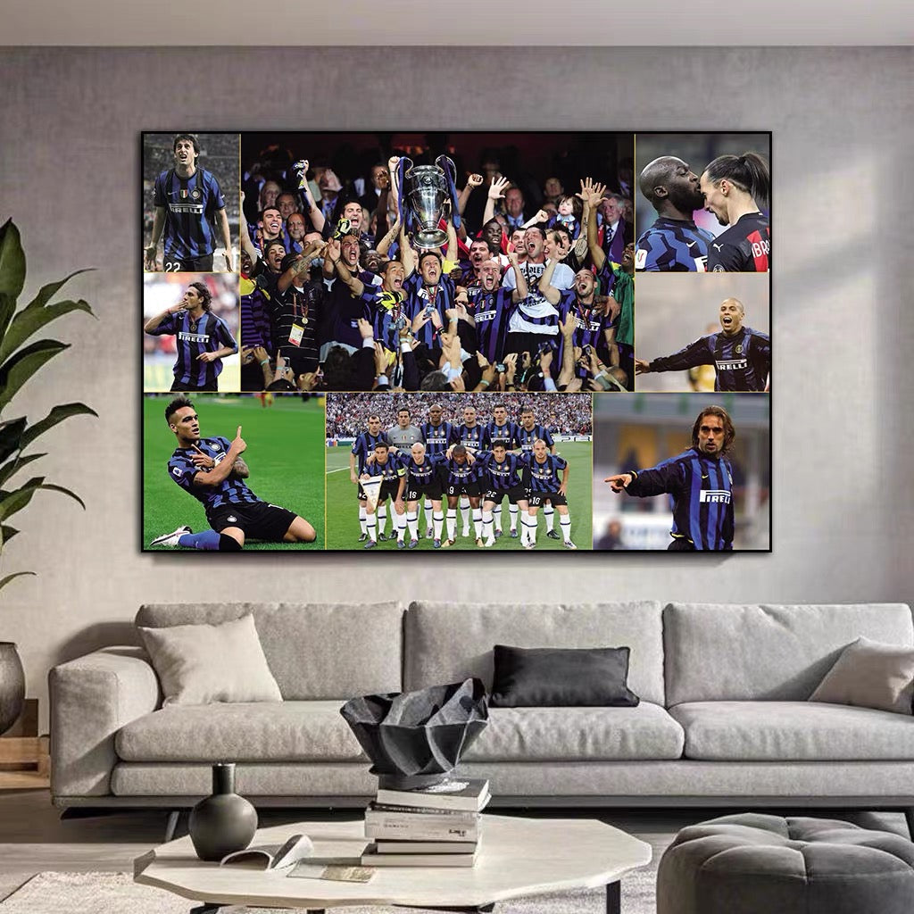 Inter Milan Football Club Poster – Championship Award Wall Art