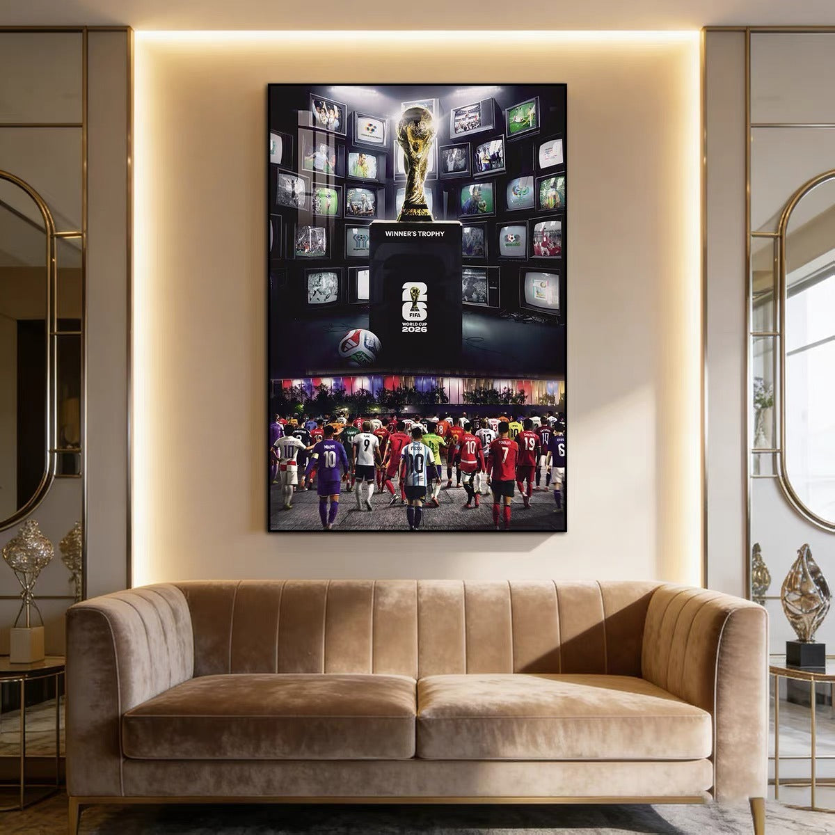 2026 FIFA World Cup Legends Poster 🏆 Messi & Ronaldo Football Superstars Wall Art
