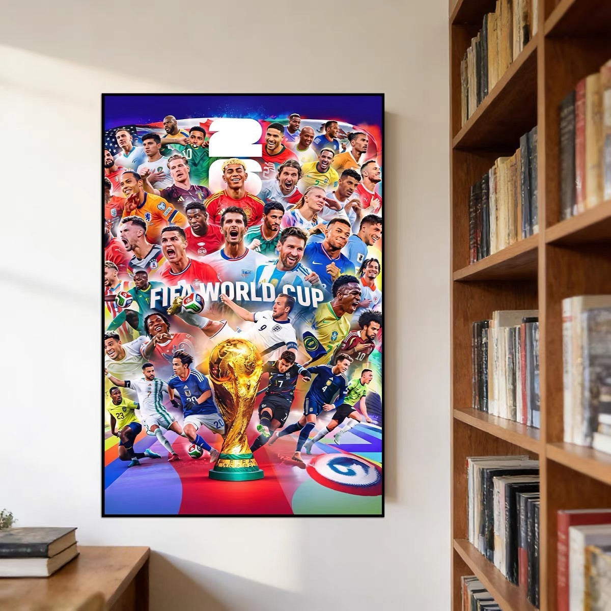2026 FIFA World Cup Legends Poster 🏆 Messi & Ronaldo Football Superstars Wall Art