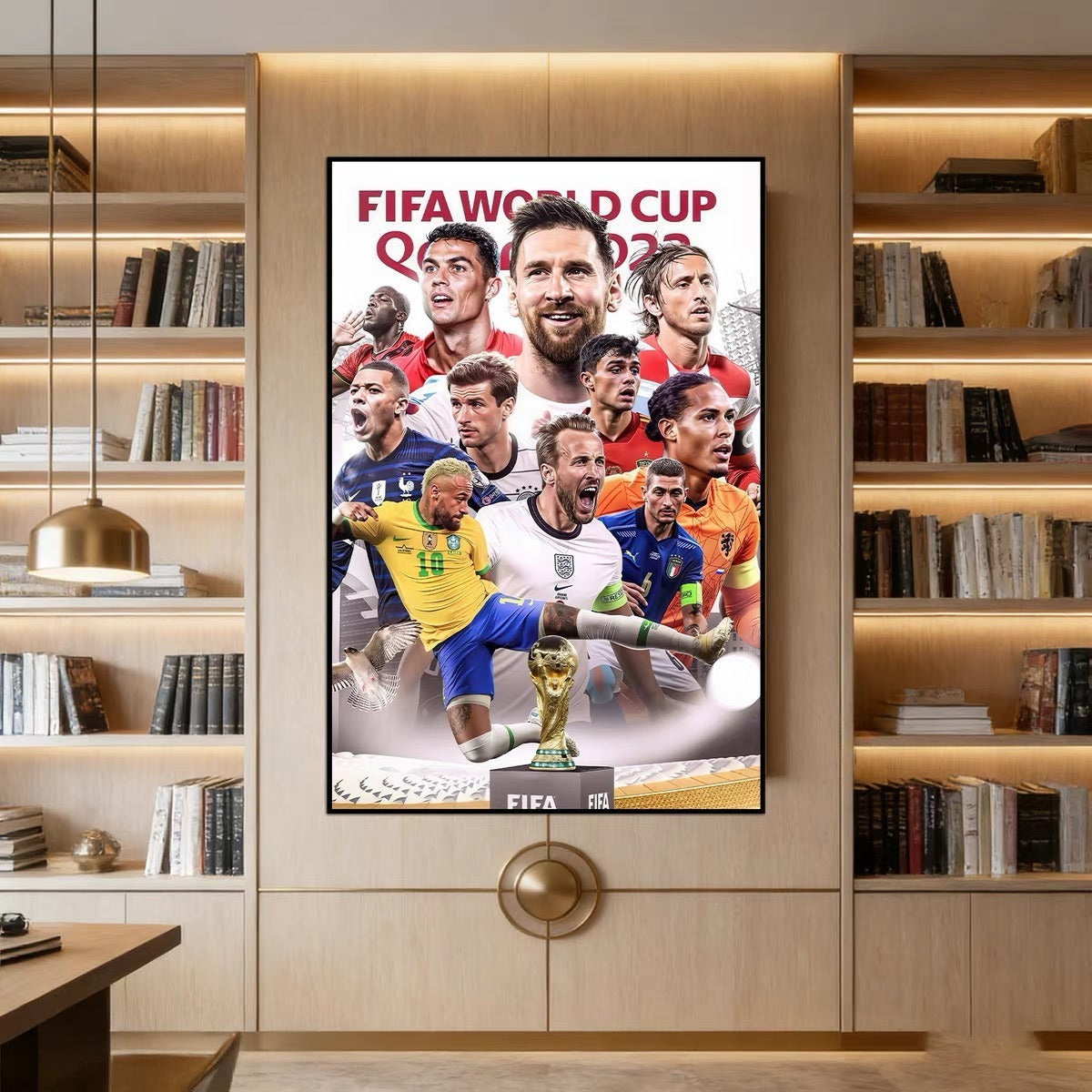 2026 FIFA World Cup Legends Poster 🏆 Messi & Ronaldo Football Superstars Wall Art