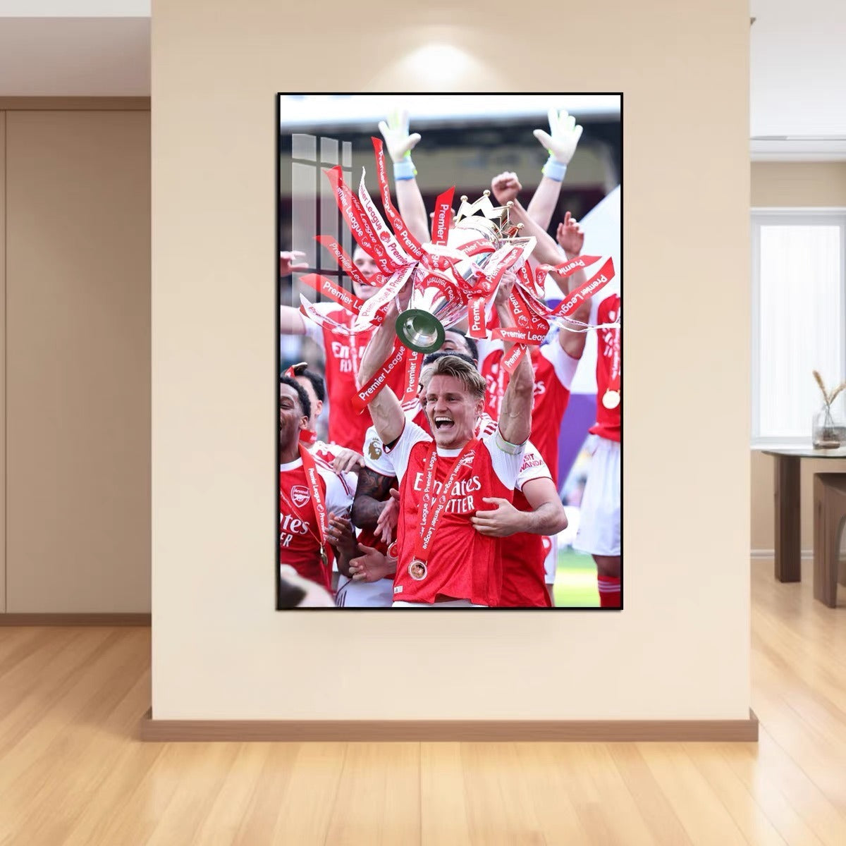 Arsenal Premier League Champions Poster Wall Art – Two Generations Football Club Legacy Decor