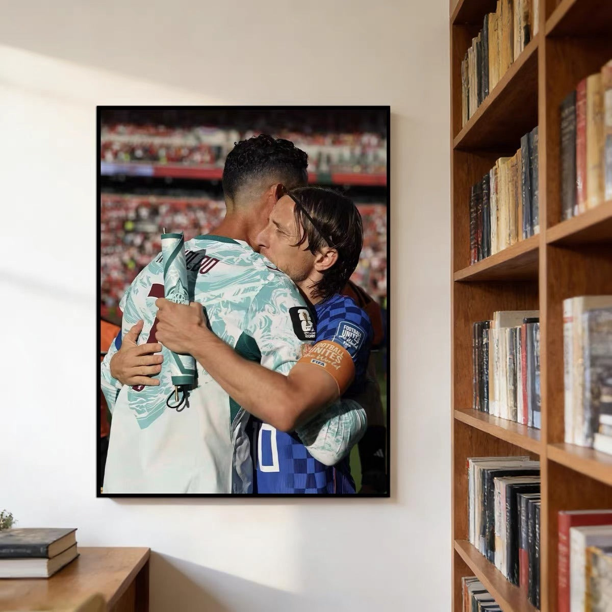 Cristiano Ronaldo & Luka Modrić 2026 World Cup Embrace Poster – Portugal & Croatia Football Legends Wall Art