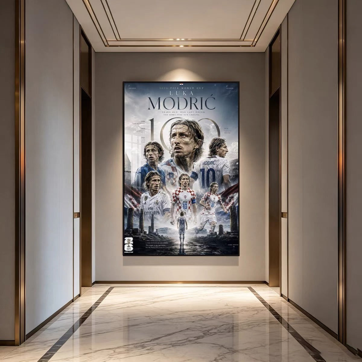 Luka Modrić Real Madrid & Croatia Football Legend Poster – Soccer Icon Wall Art