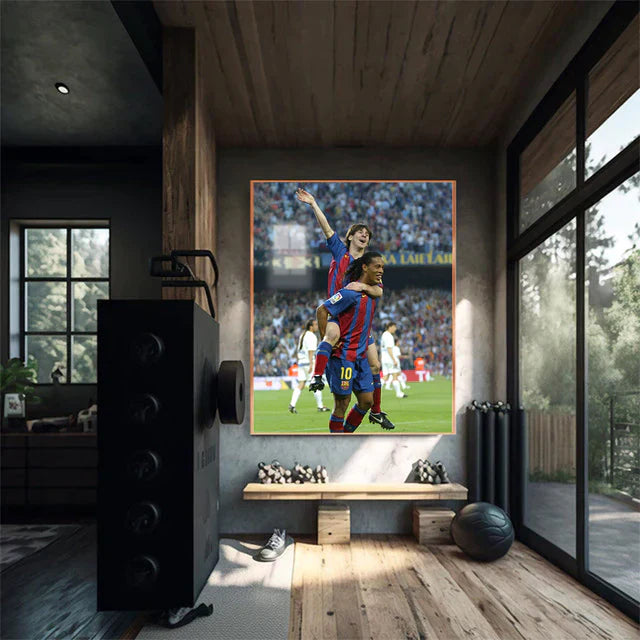 Lionel Messi Argentina 2022 World Cup Champions Poster – Trophy Lift Football Wall Art