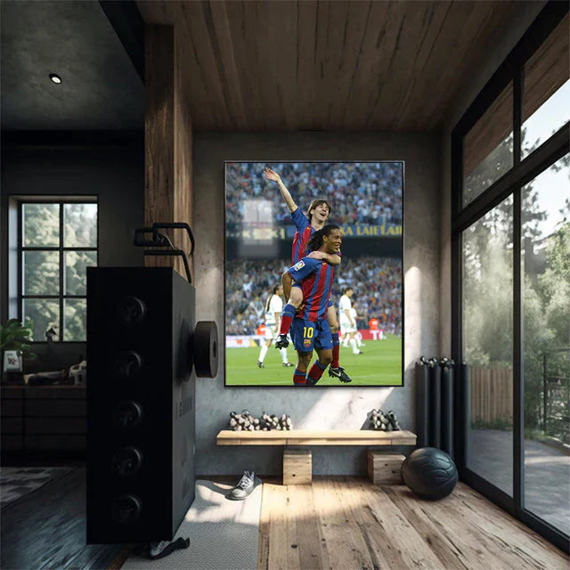 Lionel Messi Argentina 2022 World Cup Champions Poster – Trophy Lift Football Wall Art