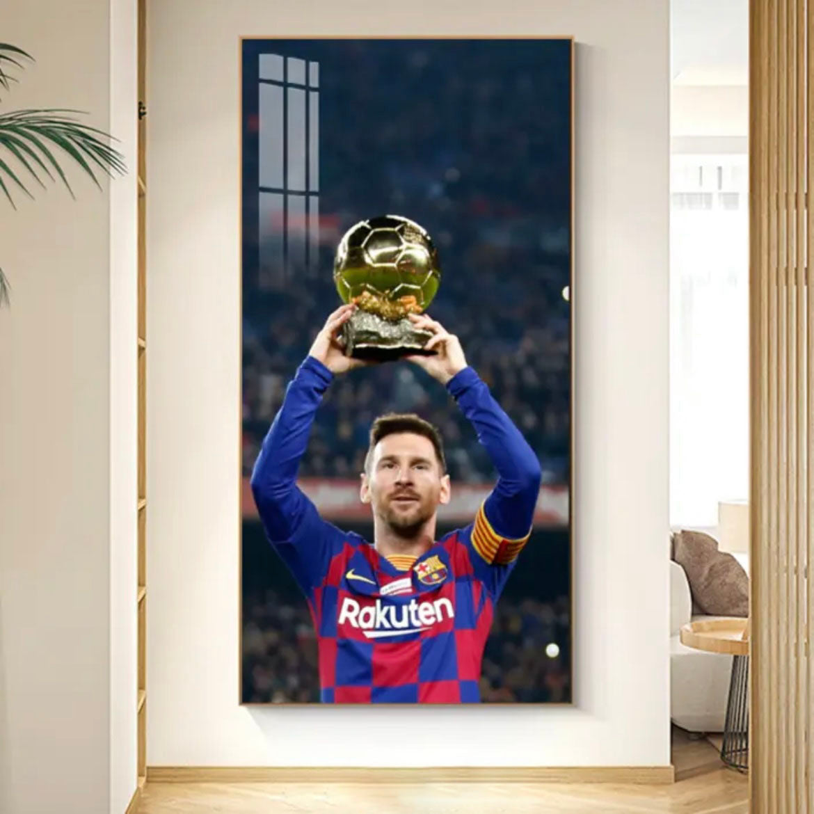 Lionel Messi Barcelona Compilation Poster Wall Art – Football Legend Career Highlights Decor