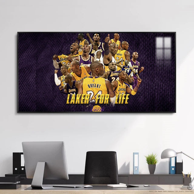 Kobe Bryant 🐍 Lakers Wall Art – Inspirational Basketball Poster for Living Room & Bedroom Decor