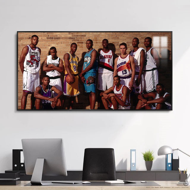 1996 NBA “Golden Generation” Wall Art – Legendary Players Tribute Poster for Home Decor