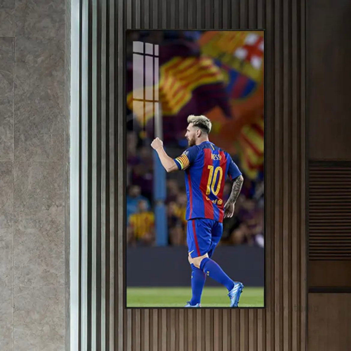 Lionel Messi Barcelona Compilation Poster Wall Art – Football Legend Career Highlights Decor