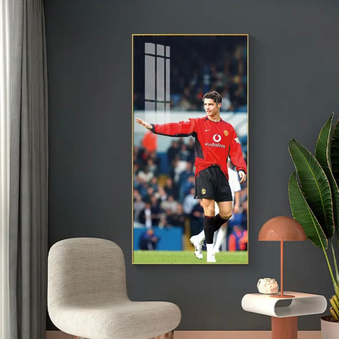 Cristiano Ronaldo CR7 Manchester United Football Wall Art Poster Sports Decor for Entryway Hallway Living Room