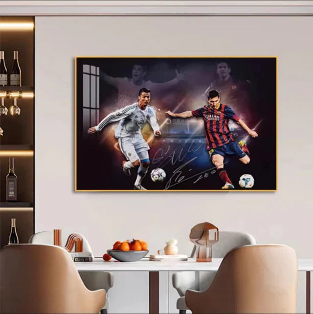 LIONEL MESSI AND CRISTIANO RONALDO - Horizontal 3:2 WallArt