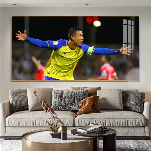 Cristiano Ronaldo CR7 Al Nassr Football Wall Art Poster Sports Decor for Entryway Hallway Living Room
