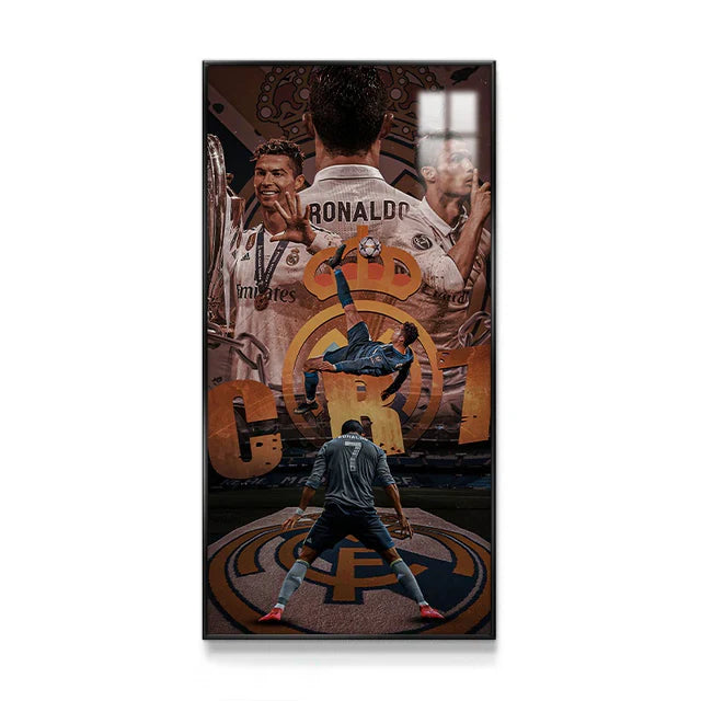 Cristiano Ronaldo CR7 Real Madrid Football Wall Art Poster Sports Decor for Entryway Hallway Living Room Background Wall