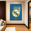 Football team emblem decoration painting Barcelona Real Madrid