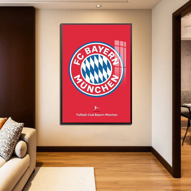 Football team emblem decoration painting Barcelona Real Madrid