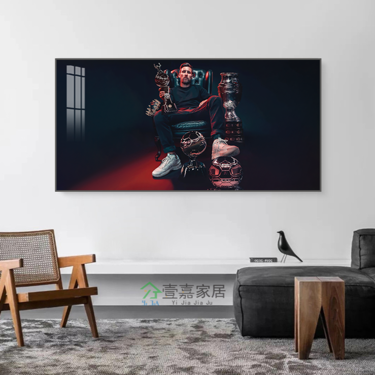Leo Messi Decoration Painting Star Football Hanging Painting Fan Bedroom